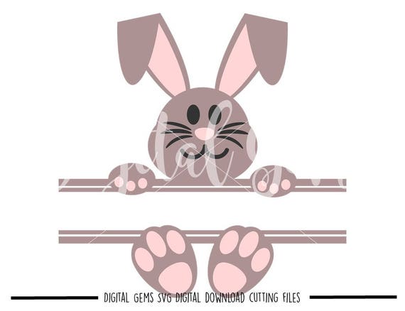 Split Bunny Rabbit Svg / Dxf / Eps / Png Files. Digital | Etsy