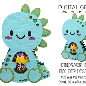 Egg holder SVG | Dinosaur design. Digital download. Works with Cricut Joy / Explore / Maker and more!