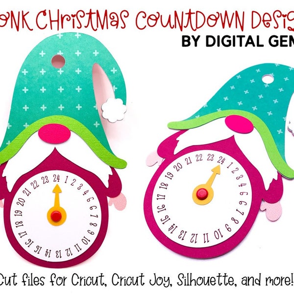 Gonk, Gnome SVG | Christmas countdown design. Digital download. Works with Cricut Joy / Explore / Maker and more!
