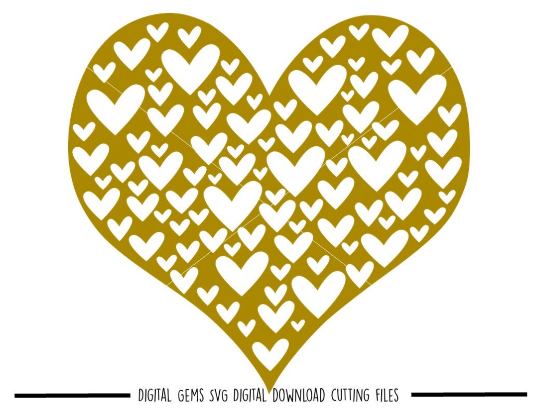 Love Heart Svg / Dxf / Eps / Png Files. Digital Download. Compatible ...