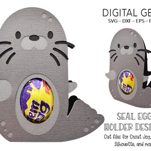 Egg holder SVG | Seal design. Digital download. Works with Cricut Joy / Explore / Maker and more!