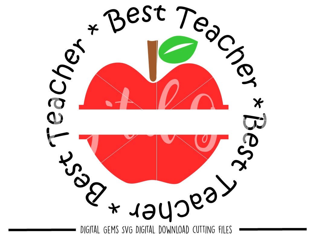Best Teacher Apple Svg / Dxf / Eps / Png Files. Digital | Etsy Israel