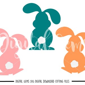 Bunny Rabbits, Easter svg / dxf / eps / png files. Digital download. Compatible with Cricut and Silhouette machines. Small commercial use ok