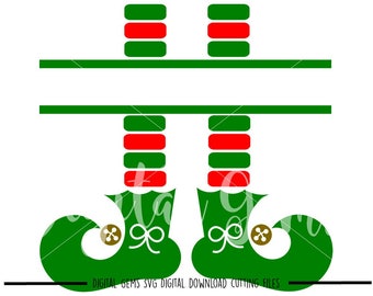 Elf Legs svg / dxf / eps / png files. Digital download. Compatible with Cricut and Silhouette machines. Small commercial use ok.