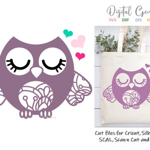 Pliki Owl svg / dxf / eps / png. Pobieranie cyfrowe. Zgodne z Cricut, Silhouette, SCAL, Scan n Cut, Inkscape i innymi!