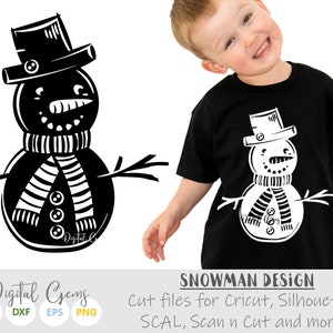 Snowman, Snow Man svg / dxf / eps / png files. Download. Compatible with Silhouette, Cricut, SCAL, Scan n Cut. Small commercial use ok.
