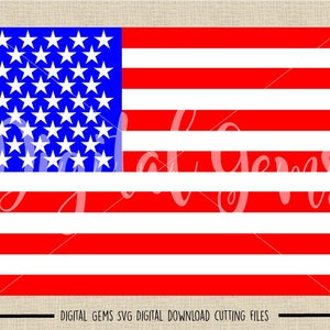 American flag svg / dxf / eps / png files. Digital download. Compatible with Cricut and Silhouette machines. Small commercial use ok. image 2