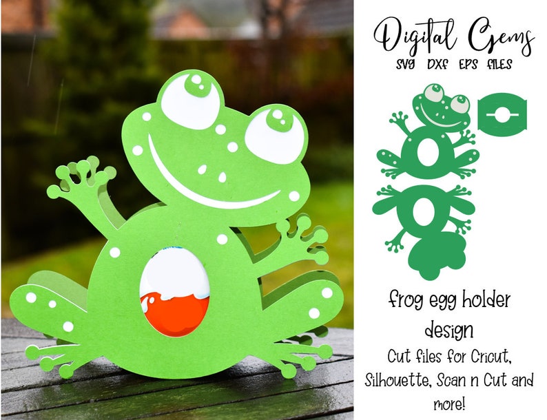 Download Clip Art Scal Digital Download And Scan N Cut Cricut Compatible With Silhouette Easter Svg Dxf Eps Files Frog Egg Holder Design Art Collectibles