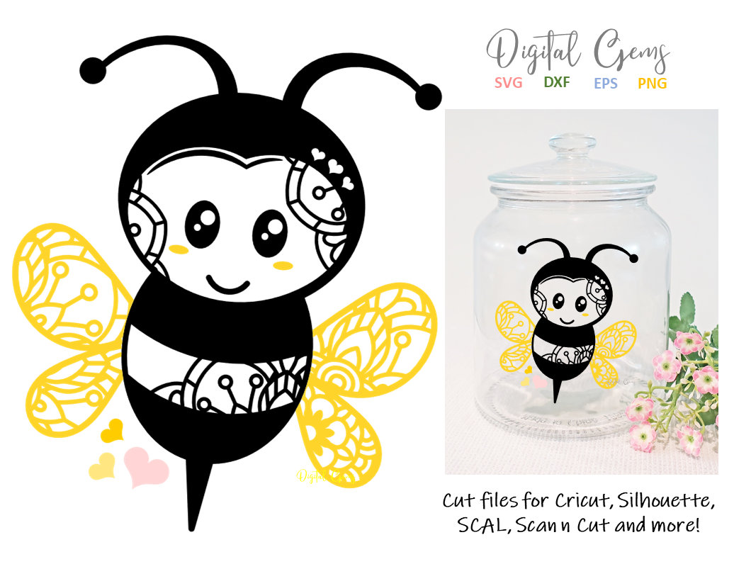 Download Bee svg / dxf / eps / png files. Digital download. Compatible | Etsy