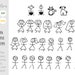 Stick People Svg / Dxf / Eps / Png Files. Digital Download. Compatible ...