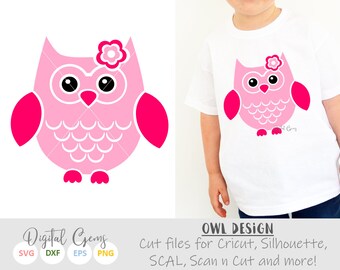 Owl  svg / dxf / eps / png files. Digital download. Compatible with Silhouette, Cricut, SCAL, and Scan n Cut. Small commercial use ok.