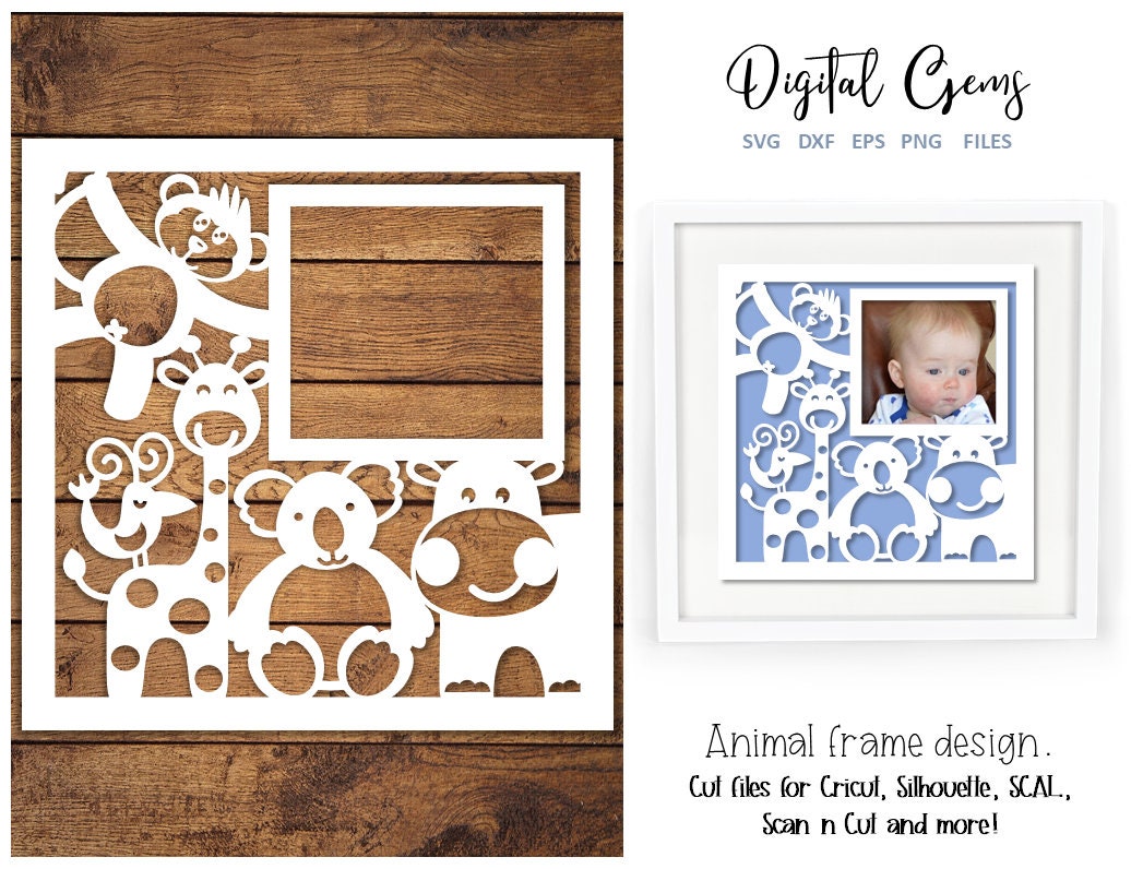 Animal Frame Paper Cut Design. Svg / Dxf / Eps / Png Files and Pdf ...