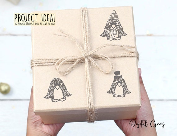 Penguin Paper Cut Designs Svg Dxf Eps Png Files And Pdf Etsy