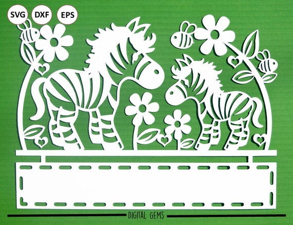 Download Zebra Paper Cut Svg Dxf Eps Files And Pdf Png Etsy