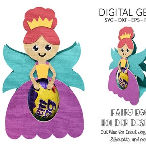 Egg holder SVG | Fairy design. Digital download. Works with Cricut Joy / Explore / Maker and more!
