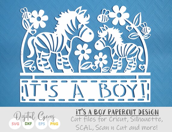 Download Zebra Baby Boy Paper Cut Svg Dxf Eps Files And Pdf Png Etsy