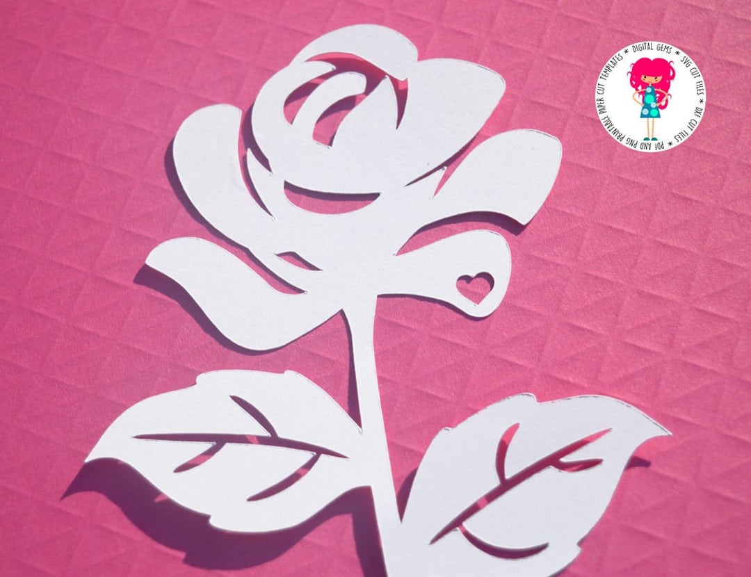 Rose Paper Cut Svg / Dxf / Eps / Files and Pdf / Png Printable ...