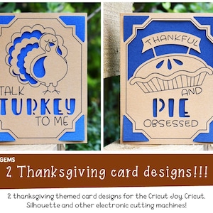 Thanksgiving / Christmas funny card designs! svg / dxf / eps files. Digital download. Works with Silhouette, Cricut Joy / Explore / Maker