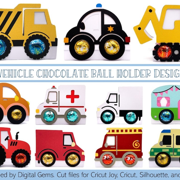 Fahrzeug Schokoladenkugel-Halter SVG-Dateien: 11 Designs (digitaler Download)