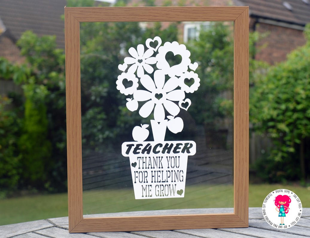 Download Teacher thank you for helping me grow SVG / DXF / EPS files | Etsy