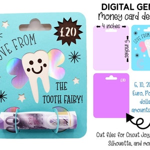 Argent carte SVG | Conception de cadeau d'anniversaire. Téléchargement numérique. Fonctionne avec Cricut Joy / Explore / Maker et plus encore !