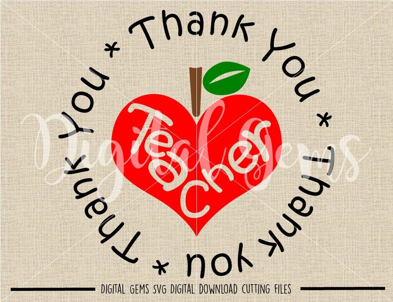 Download Thank you teacher svg / dxf / eps / png files. Digital | Etsy