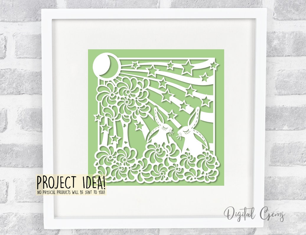 ◆Rabbit-PaperCutting-◆ Chinese Art: Paper Cut- Rabbit ( No cutter, Just scissors