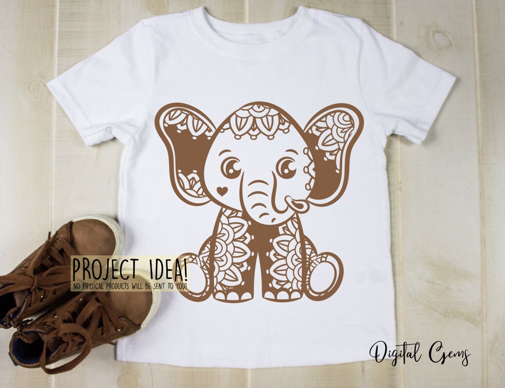 Elephant Svg / Dxf / Eps / Png Files. Digital Download. Works With ...