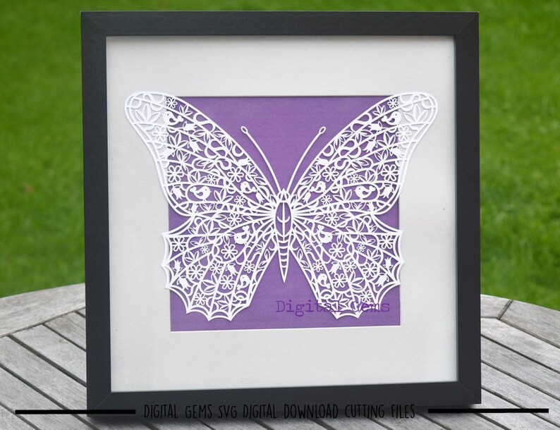 Download Butterfly paper cut svg / dxf / eps files and pdf / png | Etsy