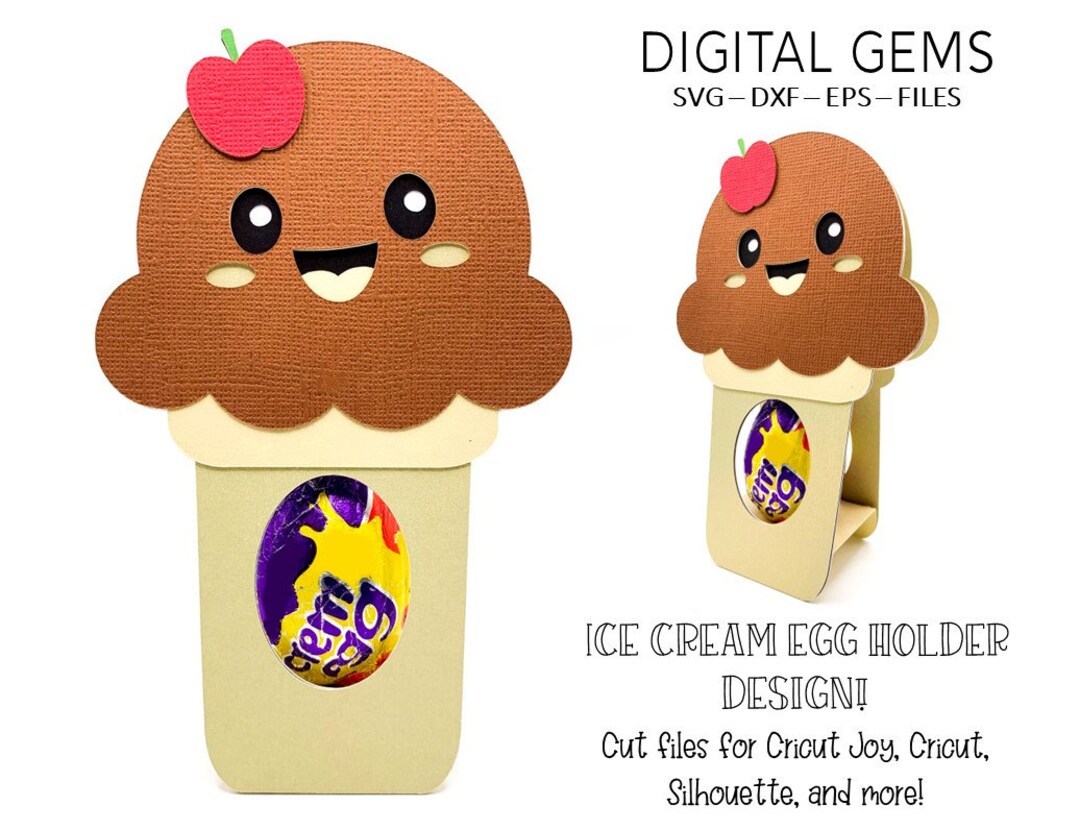 Egg Holder SVG Ice Cream Design. Digital Download. Works Etsy