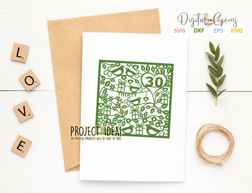 Birthday Paper Cut Design Bundle Svg / Dxf / Eps / Png Files - Etsy