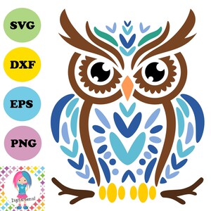 Owl SVG Digital download. Works with Cricut, Silhouette, Scan n Cut, SCAL and more!