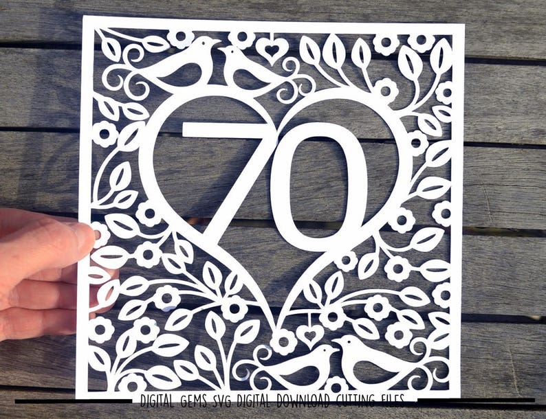 Small commercial use ok. Digital download Birthday paper cut svg dxf eps files and pdf png printable templates for hand cutting