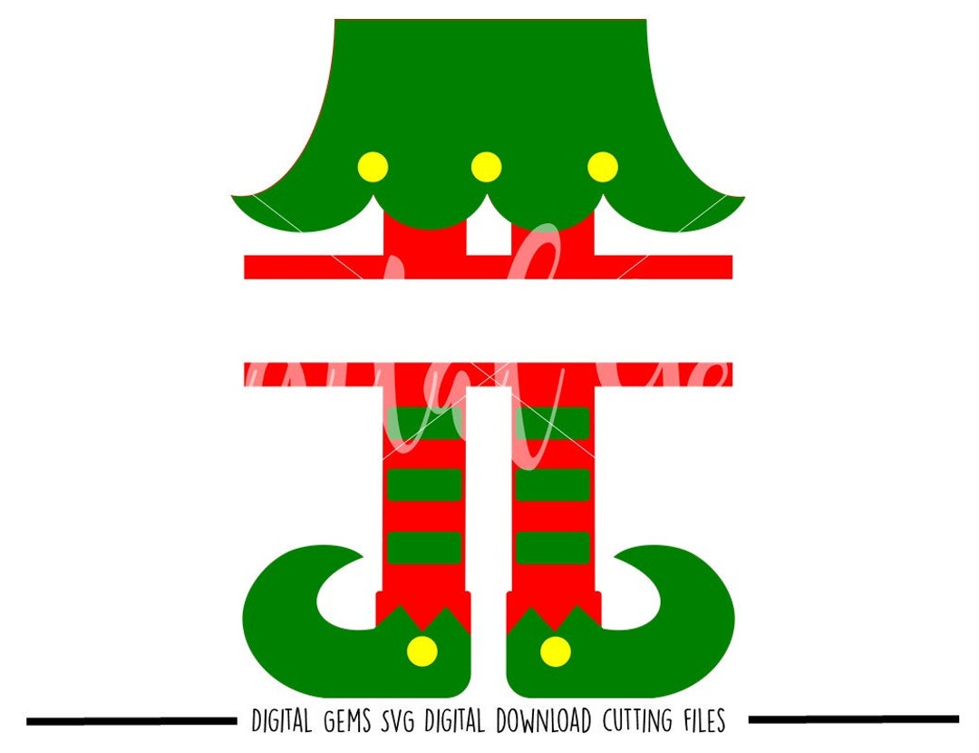 Split Elf Legs Svg / Dxf / Eps / Png Files. Digital Download