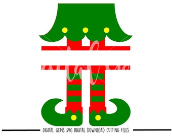 Split Elf Legs svg / dxf / eps / png files. Digital download. Compatible with Cricut and Silhouette machines. Small commercial use ok.