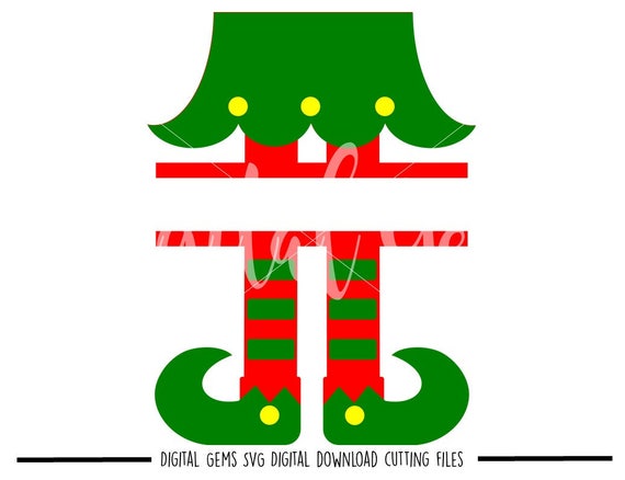 Split Elf Legs Svg Dxf Eps Png Files Digital Download Etsy