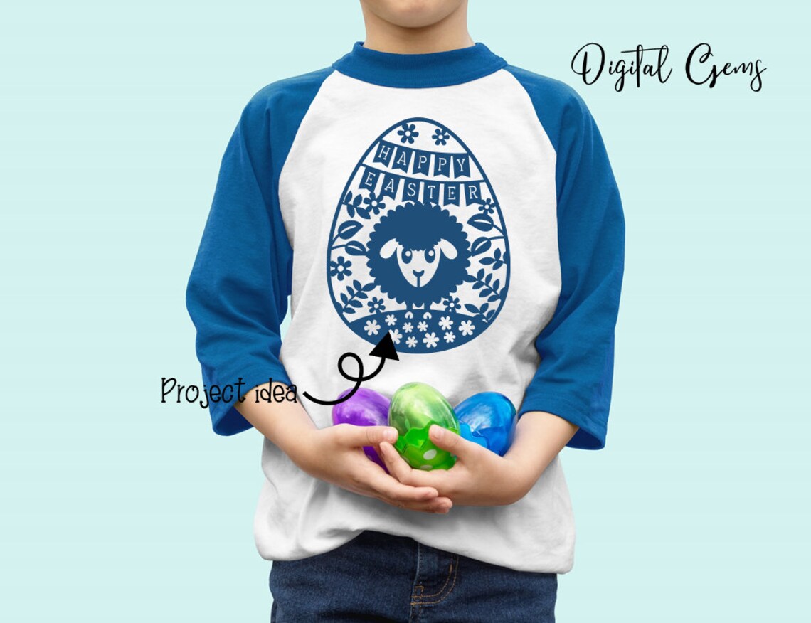 Easter Egg, Lamb Paper Cut Design. Svg / Dxf / Eps / Png Files and Pdf ...