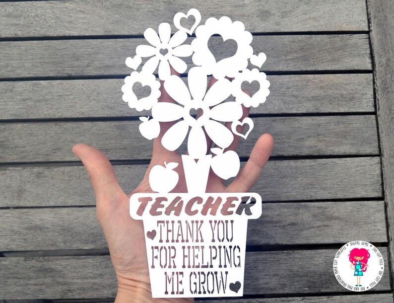 Download Teacher thank you for helping me grow SVG / DXF / EPS ...