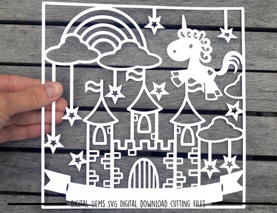 Download Unicorn Paper Cut Svg Dxf Eps Files And Pdf Png Etsy