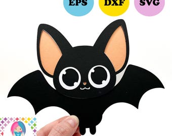 Bat SVG | Animal, Halloween craft design. Digital download. Works with Cricut Joy / Explore / Maker and more!
