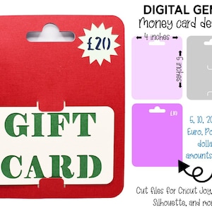 Gift card SVG | Blank design. Digital download. Works with Cricut Joy / Explore / Maker and more!