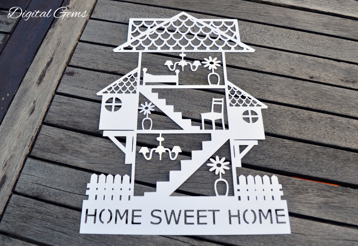 Home Sweet Home Paper Cut Svg / Dxf / Eps / Files and Pdf / Png ...