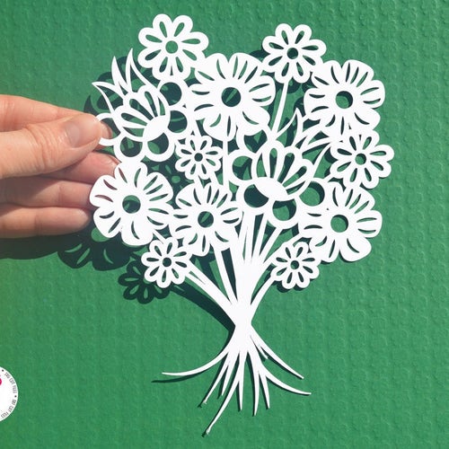 flower bouquet svg dxf eps files and pdf png printable etsy australia