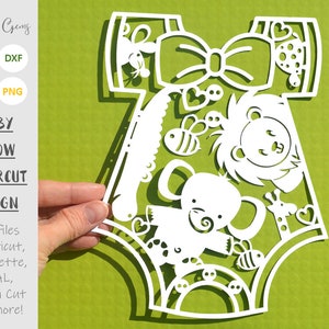 Papier découpé pour bébé, fichiers svg/dxf/eps/fichiers et modèles imprimables pdf/png pour une découpe à la main. Téléchargement numérique. Utilisation commerciale ok