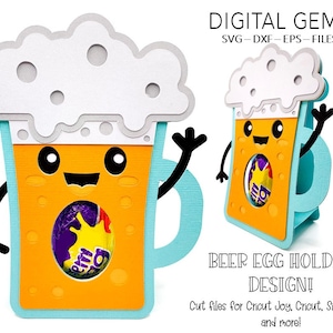 Egg holder SVG | Beer design. Digital download. Works with Cricut Joy / Explore / Maker and more!