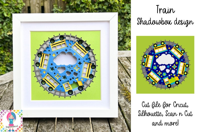 3D Train Shadow Box SVG: Layered Paper Cut File (digital Download) - Etsy