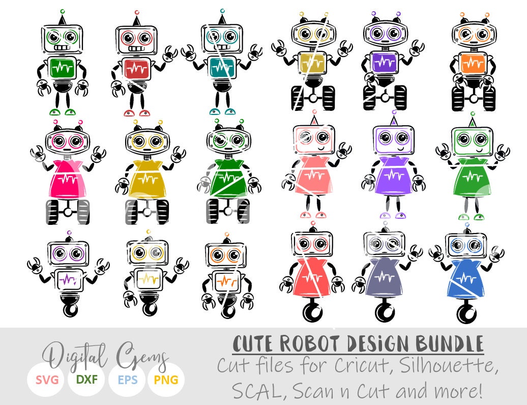 Download Robot svg / dxf / eps / png files. Digital download. | Etsy