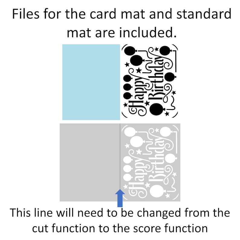 Happy Birthday Insert Card Design: Cricut SVG Files (digital Download ...