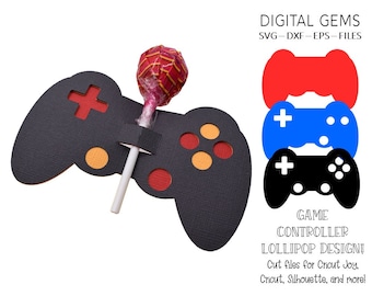 Game controller lollipop / Sucker holder design svg / dxf / eps files. Digital download. For Cricut, Silhouette, Scan n cut etc.