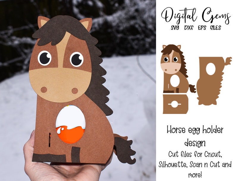 Download Clip Art Digital Download Easter Svg Dxf Eps Files Scal Horse Egg Holder Design And Scan N Cut Cricut Compatible With Silhouette Art Collectibles
